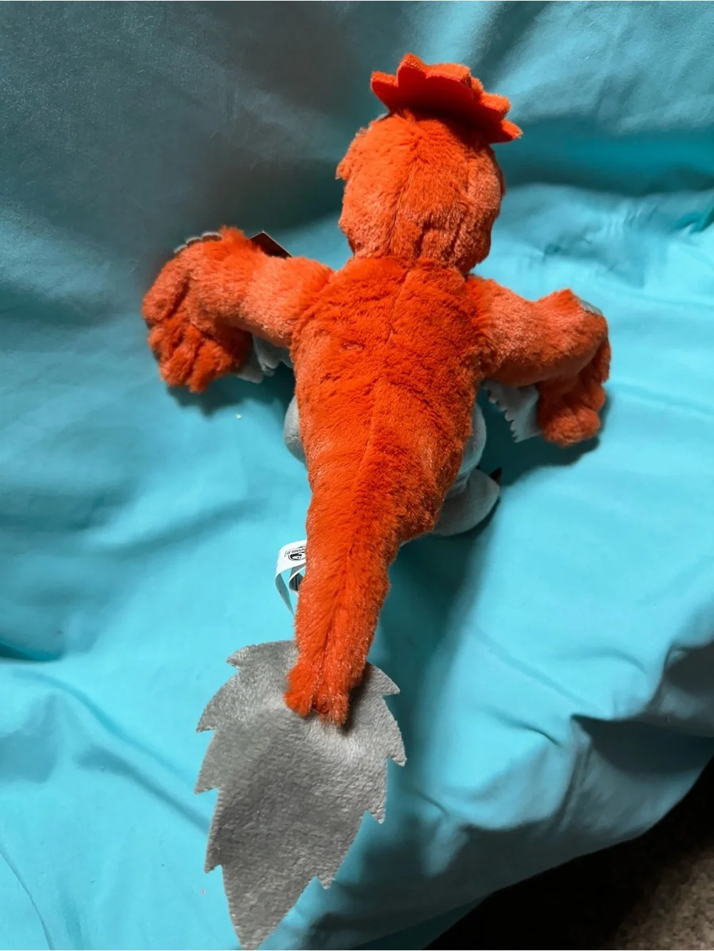 Jurassic World Pyroraptor Orange & Gray Plush Dino Toy - Soft Small Plush